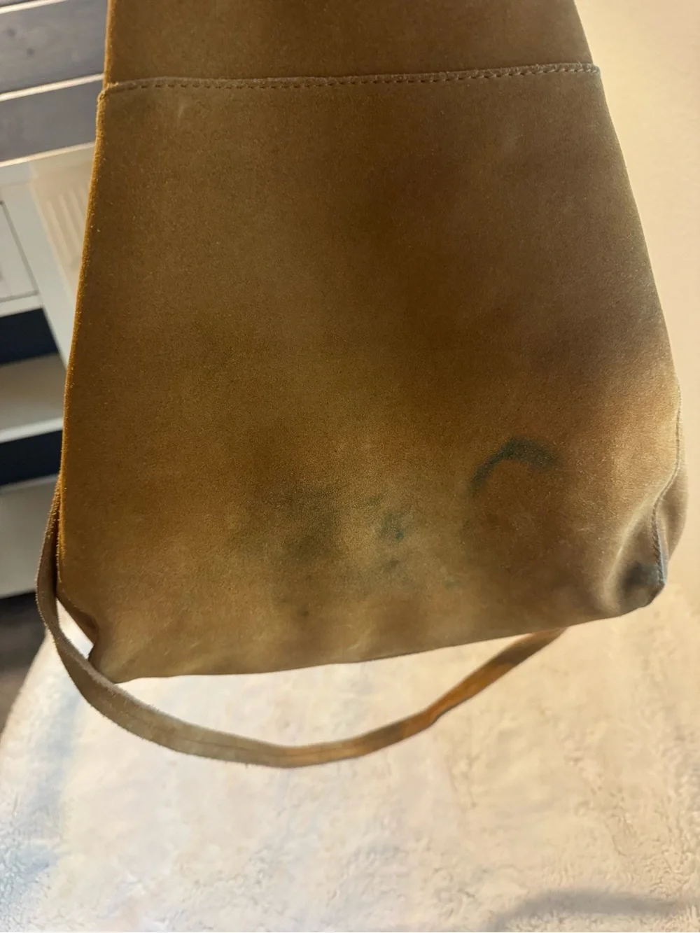 H&M Suede Hobo Bag in Cognac